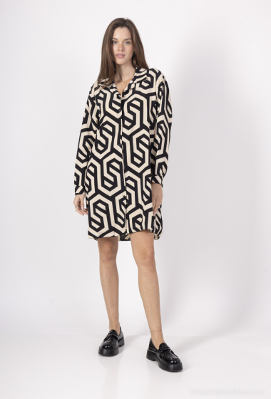 Wholesaler Amy&Clo - Geometric print tunic shirt