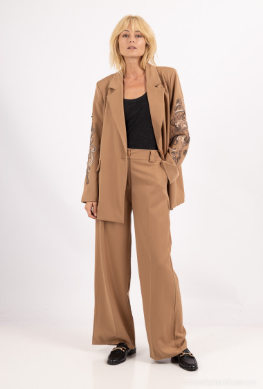 Wholesaler Amy&Clo - Blazer and pants set with embroidery