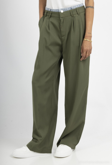 Wholesaler Amy&Clo - Trousers with denim detail