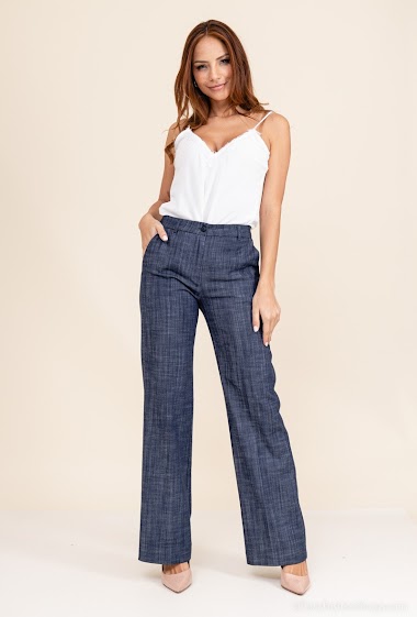 Wholesaler Amy&Clo - Large denim effect pants