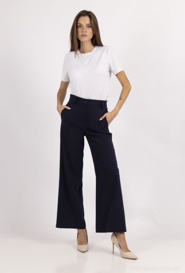 Grossiste Amy&Clo - Pantalon à coupe large et élastique dans le dos