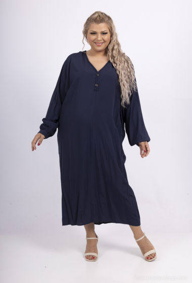 Wholesaler Amy&Clo - Plus size viscose shirt dress