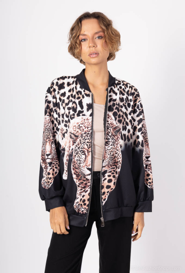 Wholesaler Amy&Clo - Light leopard print jacket