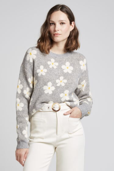 Grossiste Andy & Lucy - Pull Fleuri en Laine