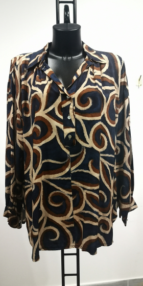 Wholesaler ANNE LOU'S - Printed shirt in 100% TENCEL