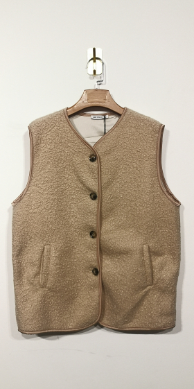 Grossiste ANNE LOU'S - Gilet sans manche +poche