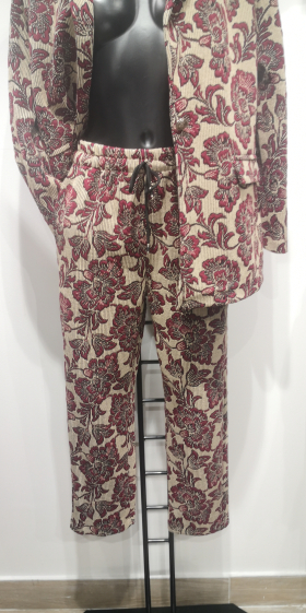 Wholesaler ANNE LOU'S - Embroidered straight cut pants