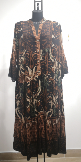 Wholesaler ANNE LOU'S - Printed dress length 135cm