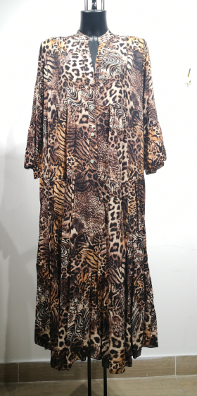 Wholesaler ANNE LOU'S - Printed dress length 135cm