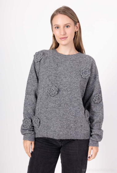 Wholesaler Atelier de Mila - LITTLE FLOWER LUREX SWEATER