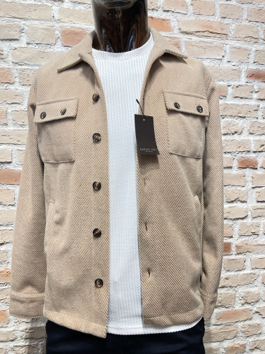 Wholesaler BARON PRESTIGE 1983 - Baron 1983 jacket in beige wool with flap pockets