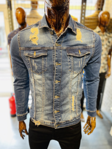 Grossiste BARON PRESTIGE 1983 - Veste en jean homme effet usé