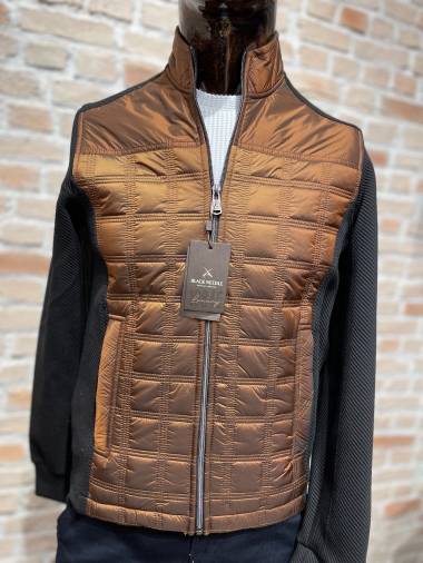 Wholesaler BARON PRESTIGE 1983 - Tan Quilted Jacket with Black Sleeves