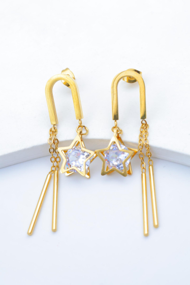 Grossiste Beli & Jolie - Boucles d'oreilles en acier inoxydable