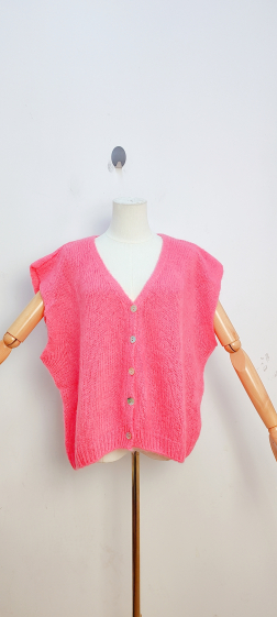 Wholesaler Bellavie - SLEEVELESS VEST IN 25% SUPER FINE ALPACA