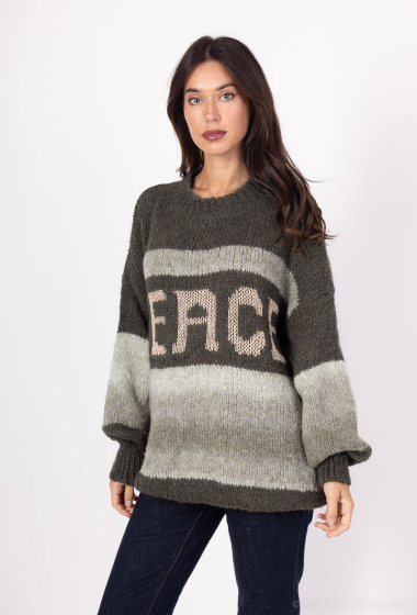 Großhändler Bellavie - STRICKPULLOVER MIT PEACE MIT 20 % KID MOHAIR