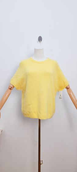 Großhändler Bellavie - KURZÄRMELIGER PULLOVER AUS 30 % BABY-ALPAKA