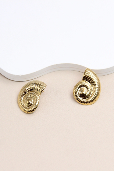 Wholesaler Bellissima - Stainless Steel Shell Earrings