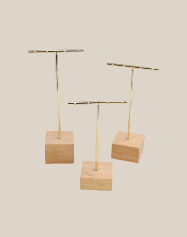 Wholesaler Bellissima - Set of 3 Wooden Earring Displays