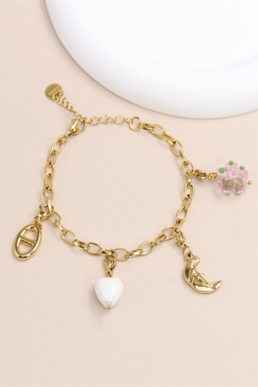 Grossiste Bellissima - Bracelet maillon compatible pour attacher des pendentifs charm's