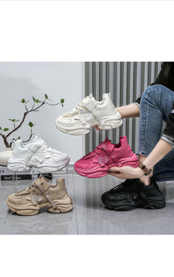 Wholesaler Bello Star - Elegant plain sneaker with mixed material