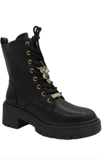 Wholesaler Bello Star - FAUX LEATHER ANKLE BOOTS WITH DECORATION