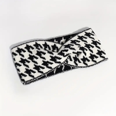 Wholesaler Best Angel-Fashion Kingdom - Two-tone houndstooth pattern headband