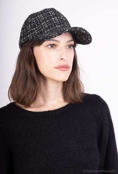 Grossiste Best Angel-Fashion Kingdom - Casquette tweed unisexe unicolore ajustable