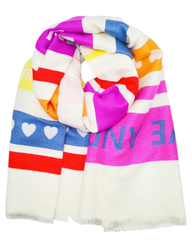 Wholesaler Best Angel-Fashion Kingdom - Double-sided scarf "Love and Happy", "Freedom"