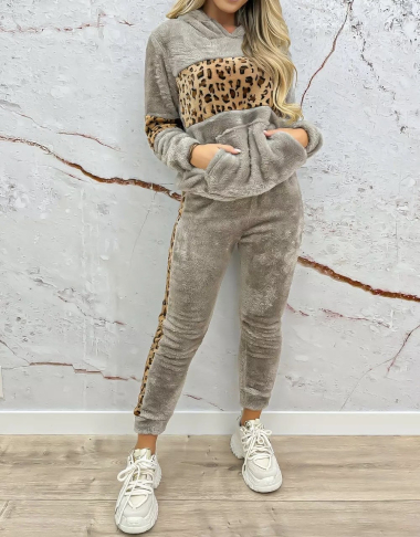 Grossiste Best Fashion - ensemble leopard doux