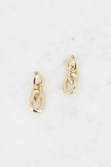 Wholesaler Bohm - Hestia dangling earrings - 3 oval rings