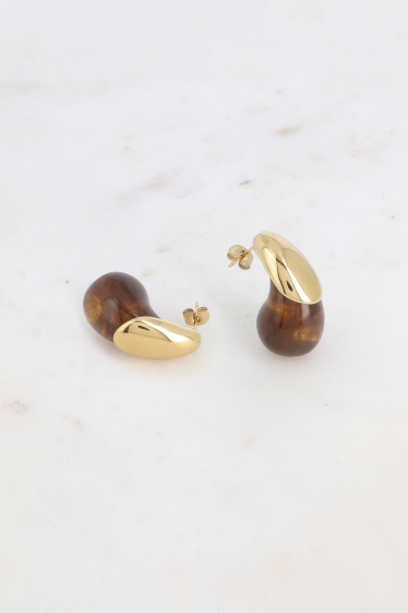 Wholesaler Bohm - Bullet earrings - acetate drop