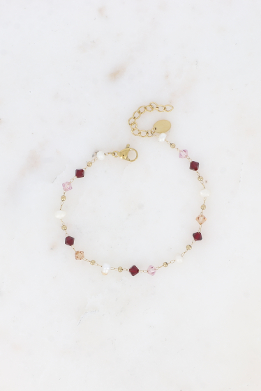 Wholesaler Bohm - Bracelet - fine chain, top crystals and freshwater pearls