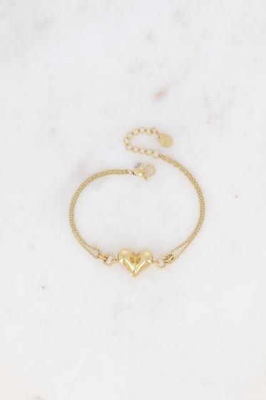 Wholesaler Bohm - Bracelet - domed heart pendant