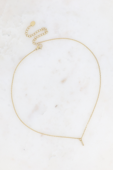 Wholesaler Bohm - Necklace - initial I with zirconium oxides