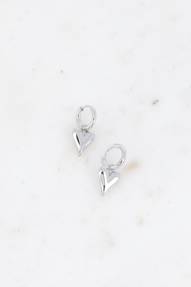 Wholesaler Bohm - Artley S hoop earrings - little heart