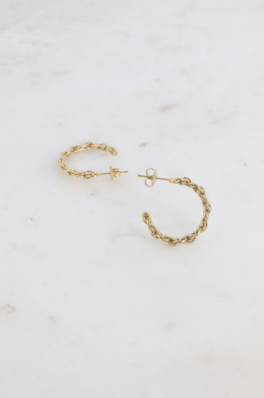 Wholesaler Bohm - Iago hoop earrings - braided ring