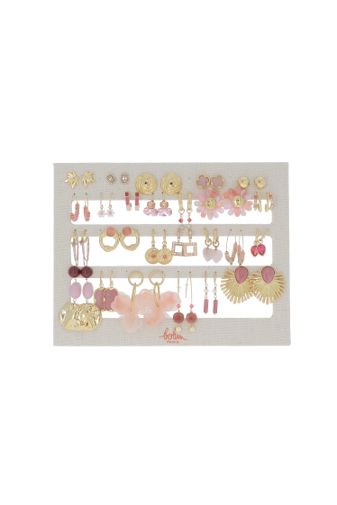 Mayorista Bohm - Kit de 25 hebillas de acero inoxidable - oro rosa - DISPLAY GRATIS