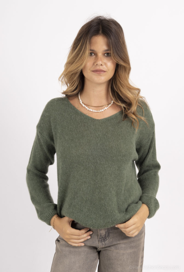 Mayorista BY COCO - Jersey de alpaca con cuello en V