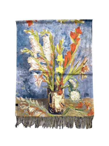 Wholesaler By Oceane - Printed scarf with fringes