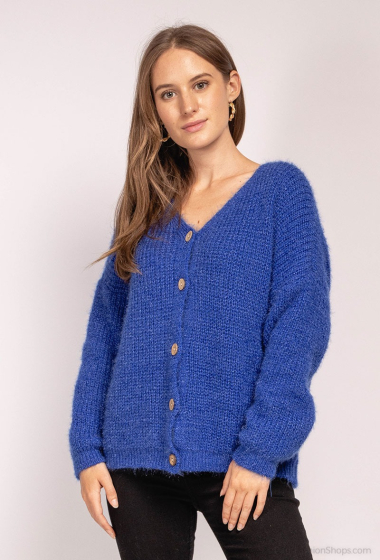 Wholesaler Catherine Style - Buttoned knitted cardigan