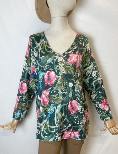 Wholesaler Catherine Style - Fine floral print sweaters