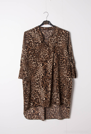 Wholesaler C'Belle - Mid-length leopard print shirt