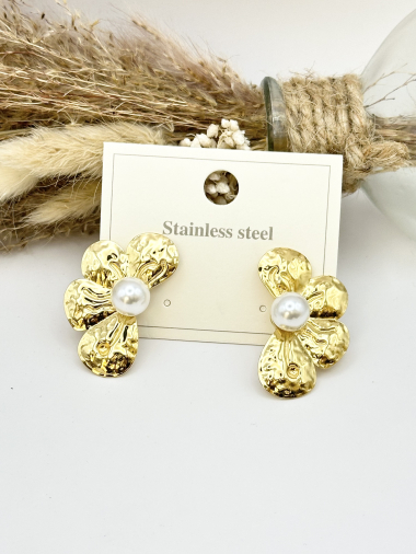 Wholesaler Ceramik - Creole Earrings in Stainless Steel