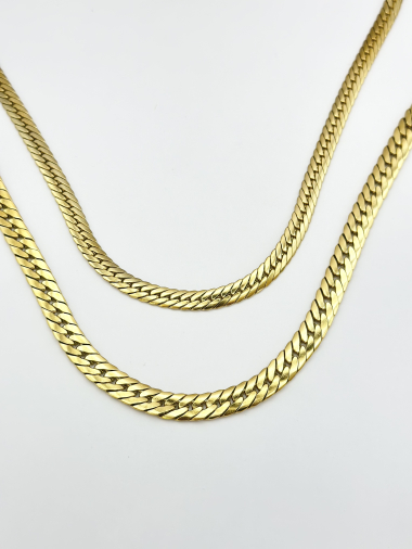 Wholesaler Ceramik - Snake Mesh Necklace Stainless Steel Chain width 5-7MM 60CM