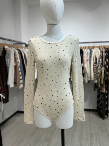 Großhändler Seelly - Body mit Polka-Dot-Print