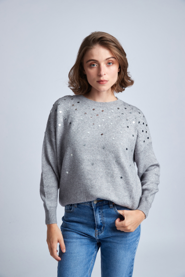 Wholesaler Cerise Blue - GLITTER SWEATER