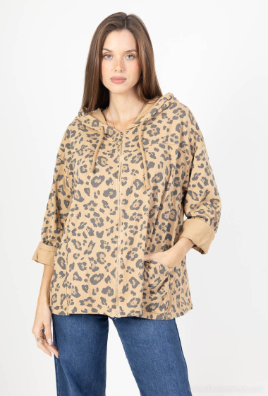 Grossiste Chana Mod - gilet imprime leopard