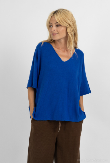 Grossiste Charmante - Pull en viscose manche courte (made in italy)