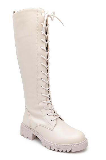 Grossiste CHC SHOES - Bottes en simili cuir avec lacet